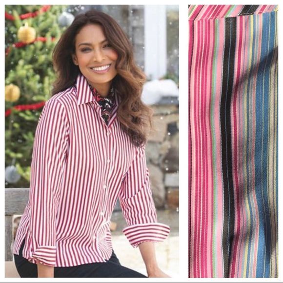 Foxcroft Tops - FoxCroft fitted no iron button down blouse
